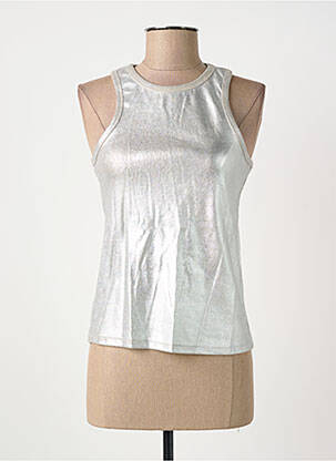 Top coupe cintrée fines bretelles argent VERO MODA femme