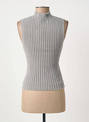 Top coupe cintrée sans manche gris VERO MODA femme