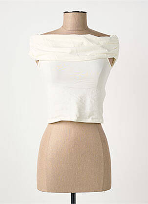 Top coupe cintrée sans manche blanc ONLY femme