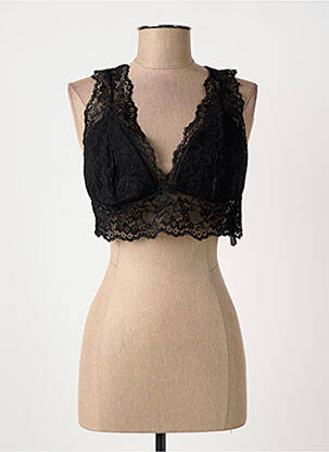 Top/caraco noir PIECES femme