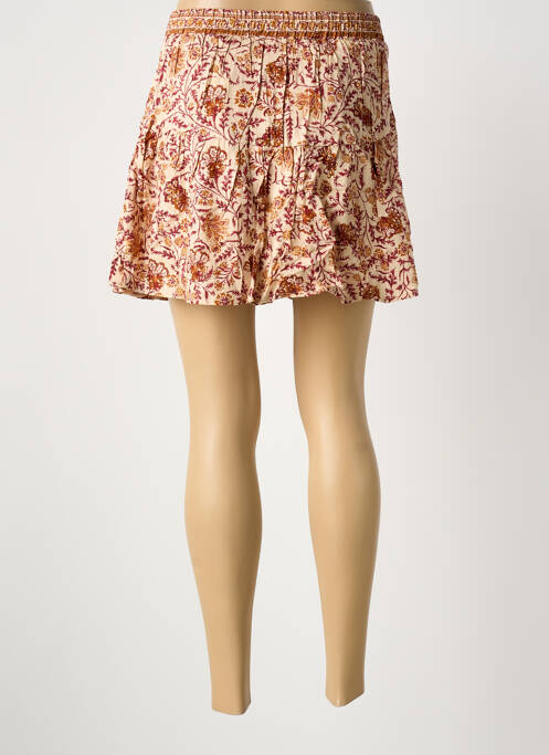 Jupe courte coupe évasée beige GRACE & MILA femme