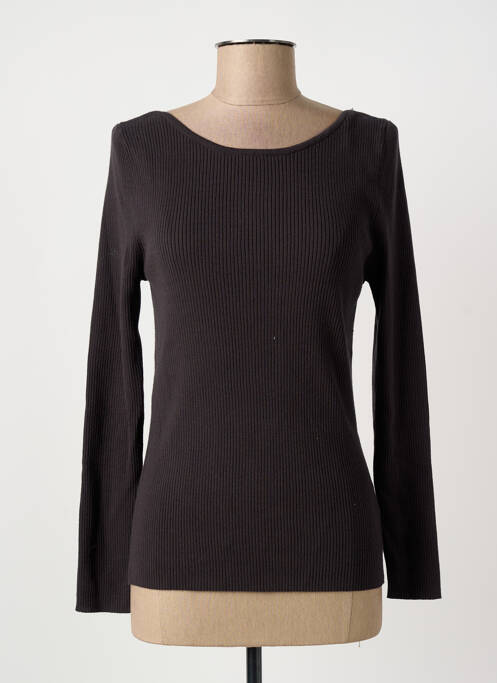 Top coupe cintrée manches longues noir GRACE & MILA femme