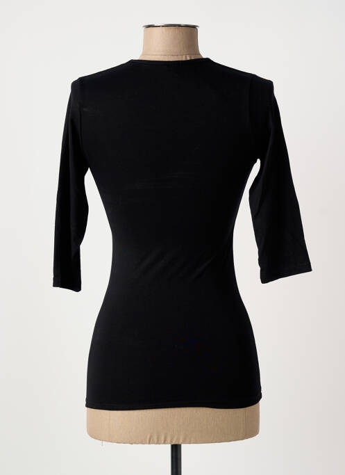 Top coupe cintrée manches 3/4 noir RENDEZ-VOUS femme