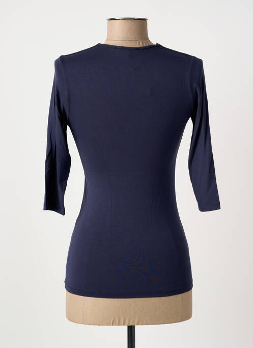 Top coupe cintrée manches 3/4 bleu RENDEZ-VOUS femme