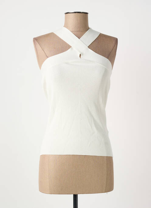 Top coupe cintrée fines bretelles blanc GRACE & MILA femme