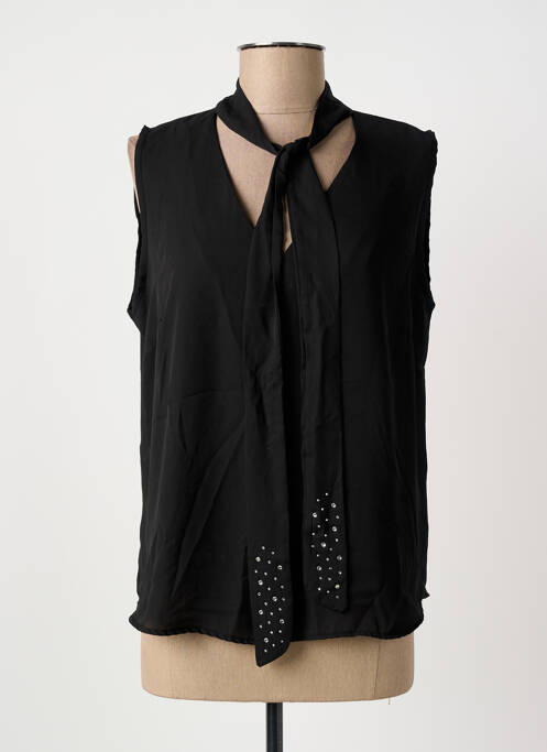 Top coupe fluide sans manche noir LOKITA femme