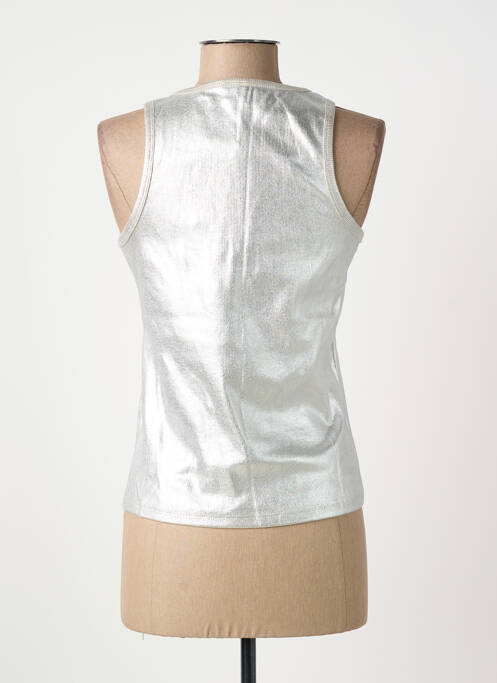 Top coupe cintrée fines bretelles argent VERO MODA femme