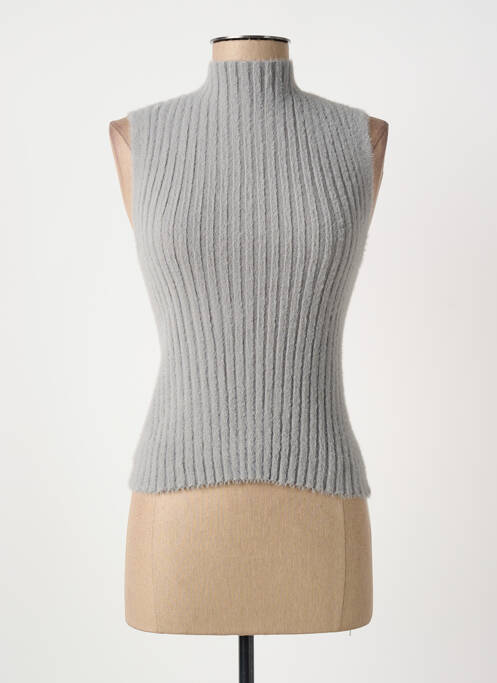 Top coupe cintrée sans manche gris VERO MODA femme
