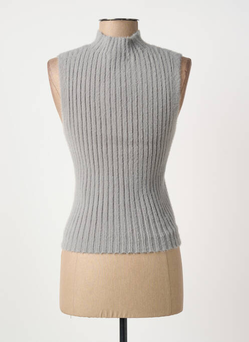 Top coupe cintrée sans manche gris VERO MODA femme