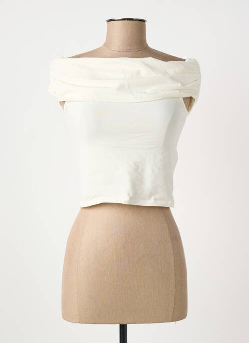 Top coupe cintrée sans manche blanc ONLY femme
