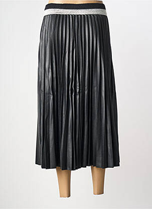 Jupe mi-longue taille élastique noir FRACOMINA femme