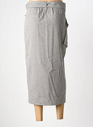 Jupe mi-longue coupe droite gris FRACOMINA femme