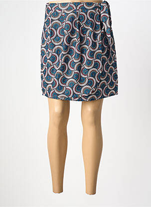 Jupe courte coupe droite bleu MOLLY BRACKEN femme