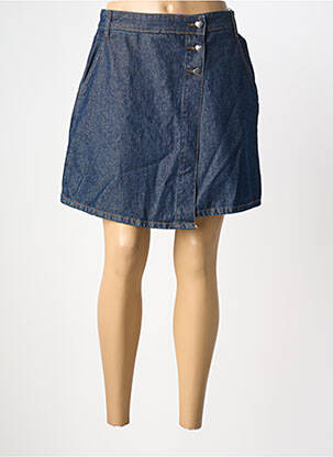 Jupe courte poches bleu PIECES femme