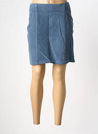 Jupe courte coupe droite bleu ICHI femme
