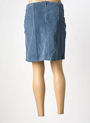 Jupe courte coupe droite bleu ICHI femme