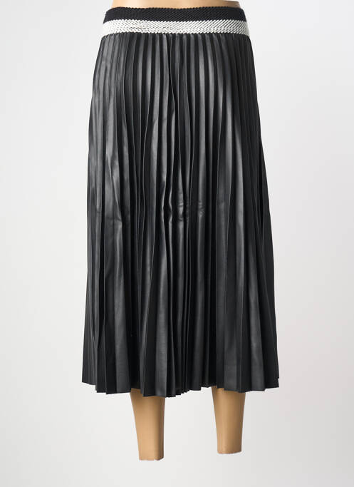Jupe mi-longue taille élastique noir FRACOMINA femme