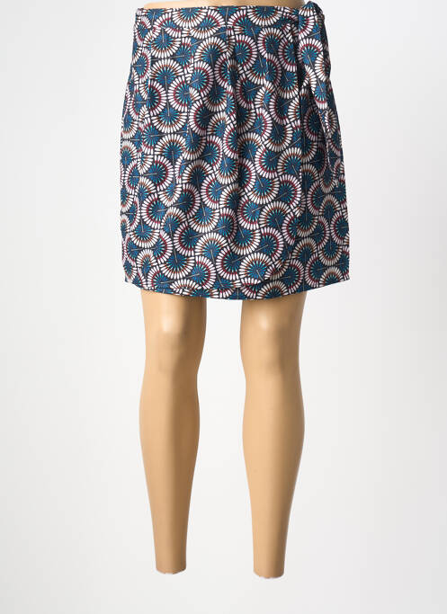 Jupe courte coupe droite bleu MOLLY BRACKEN femme