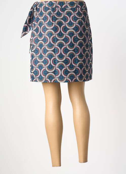 Jupe courte coupe droite bleu MOLLY BRACKEN femme