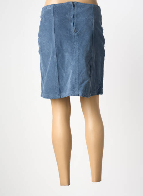 Jupe courte coupe droite bleu ICHI femme