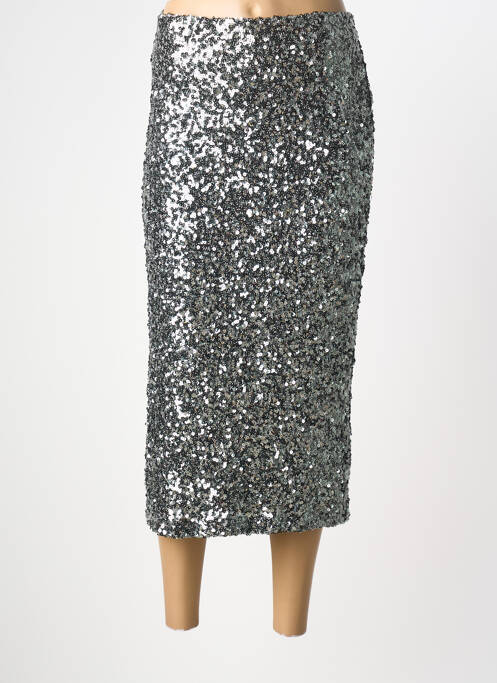 Jupe mi-longue gris ANGE femme