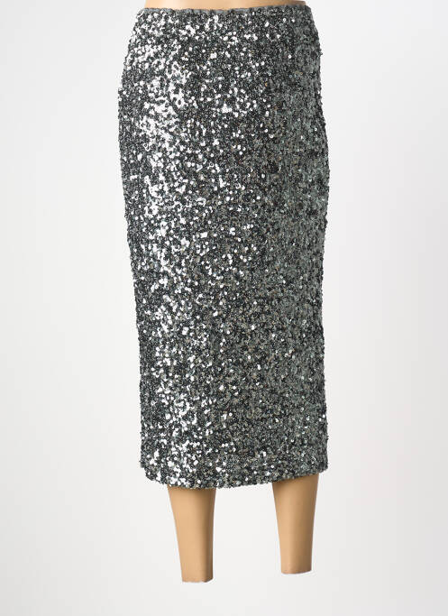 Jupe mi-longue gris ANGE femme