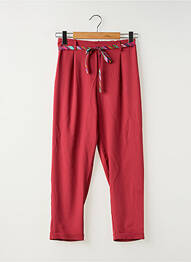 Pantalon droit taille élastique rouge PLEASE femme