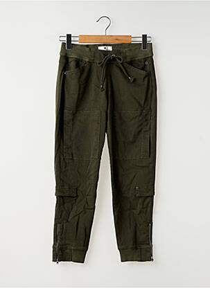 Pantalon cargo taille élastique vert FREEMAN T.PORTER femme