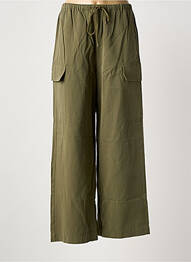 Pantalon cargo taille élastique vert GRACE & MILA femme