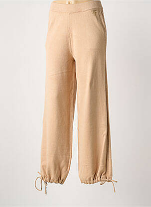 Pantalon droit taille élastique beige FRACOMINA femme