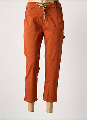 Pantalon 7/8 taille élastique orange PLEASE femme