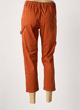 Pantalon 7/8 taille élastique orange PLEASE femme