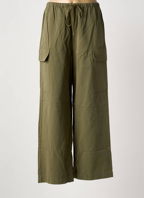 Pantalon cargo taille élastique vert GRACE & MILA femme