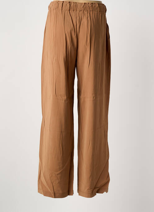 Pantalon droit taille élastique beige LOKITA femme