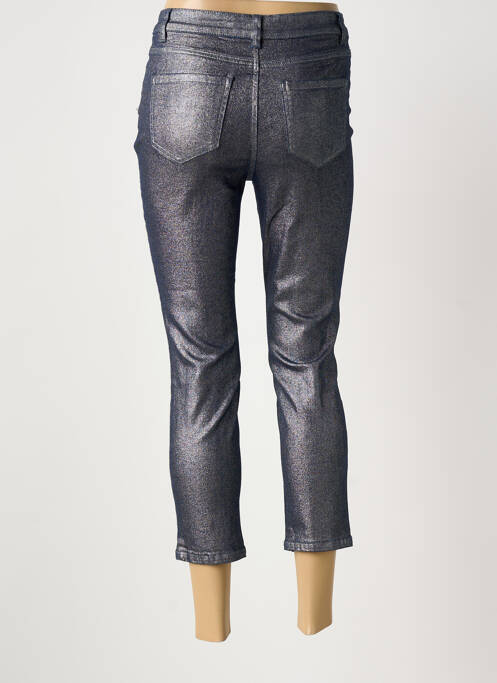 Pantalon 7/8 fermeture zippée sous rabat boutonné argent VERO MODA femme