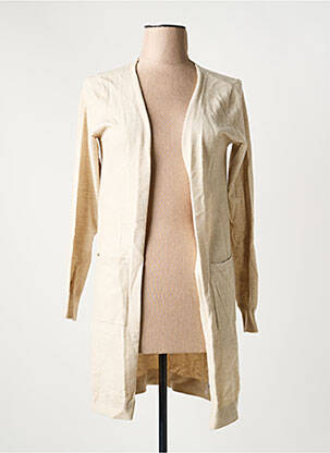 Gilet manches longues stretch beige CREAM femme