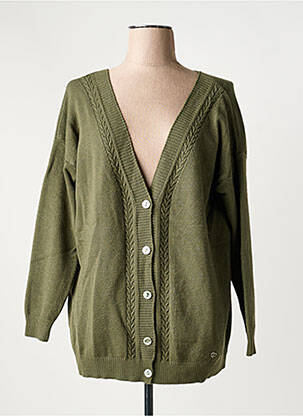 Gilet manches longues stretch vert PLEASE femme