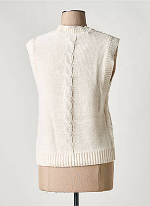 Gilet sans manche fermeture boutonnée sur le devant beige WHITE STUFF femme