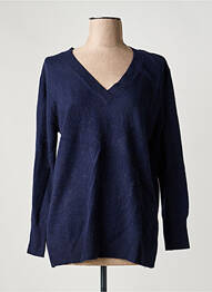 Pull coupe cintrée manches longues bleu FRACOMINA femme