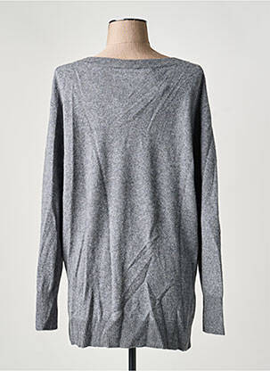 Pull tissage chiné manches longues gris FRACOMINA femme