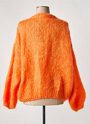 Pull col v manches longues orange TWNS THE LABEL femme