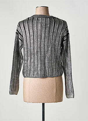 Pull coupe cintrée manches longues argent ONLY femme