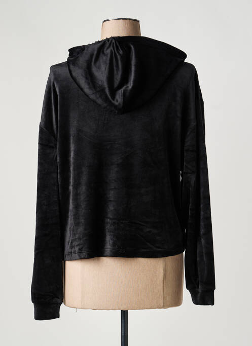 Sweat-shirt à capuche stretch manches longues noir PIECES femme