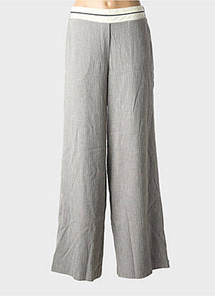 Pantalon large poches taille haute gris FRACOMINA femme