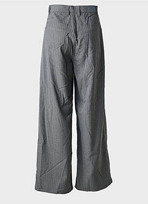 Pantalon large fermeture zippée sous rabat boutonné taille haute gris FREEMAN T.PORTER femme