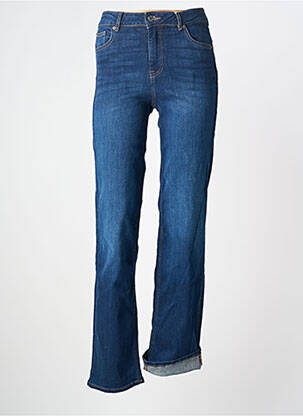 Jeans coupe droite taille haute taille haute bleu FRACOMINA femme
