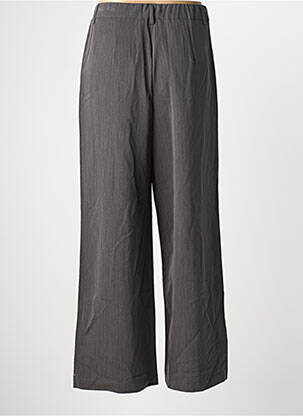 Pantalon large taille à pinces taille haute gris CREAM femme