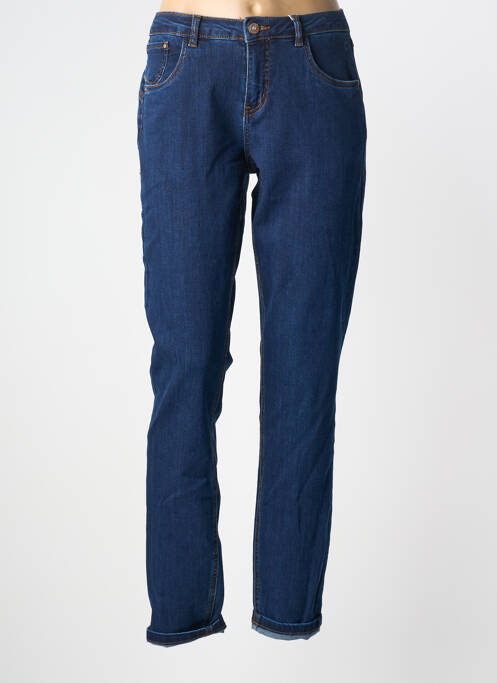 Jeans coupe slim tissage brut taille normale bleu CREAM femme