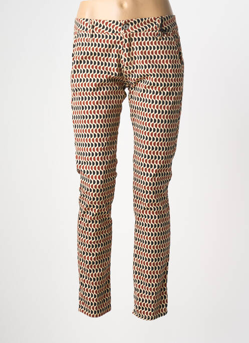 Jeans coupe slim marron PLEASE femme