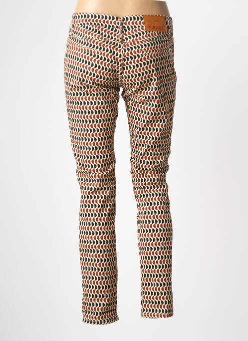 Jeans coupe slim marron PLEASE femme